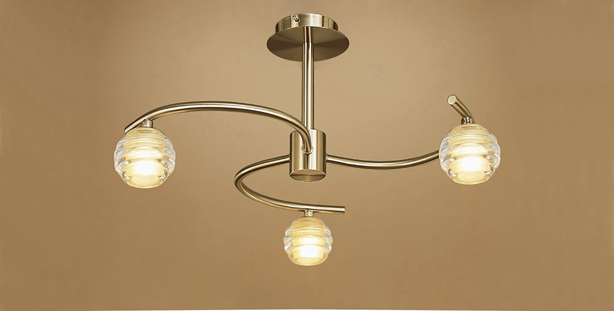 Sphere Antique Brass Ceiling Lights Mantra Semi Flush Fittings
